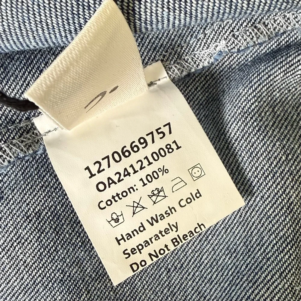 Commense 100% Cotton Sleeveless Denim Mini Dress Blue NWT Small Soft Lightweight - Picture 9 of 10